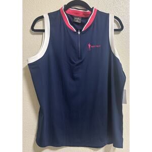 Belyn Key Women’s XL 1/4 zip Golf Polo top Payne’s Valley Embroidered New Active